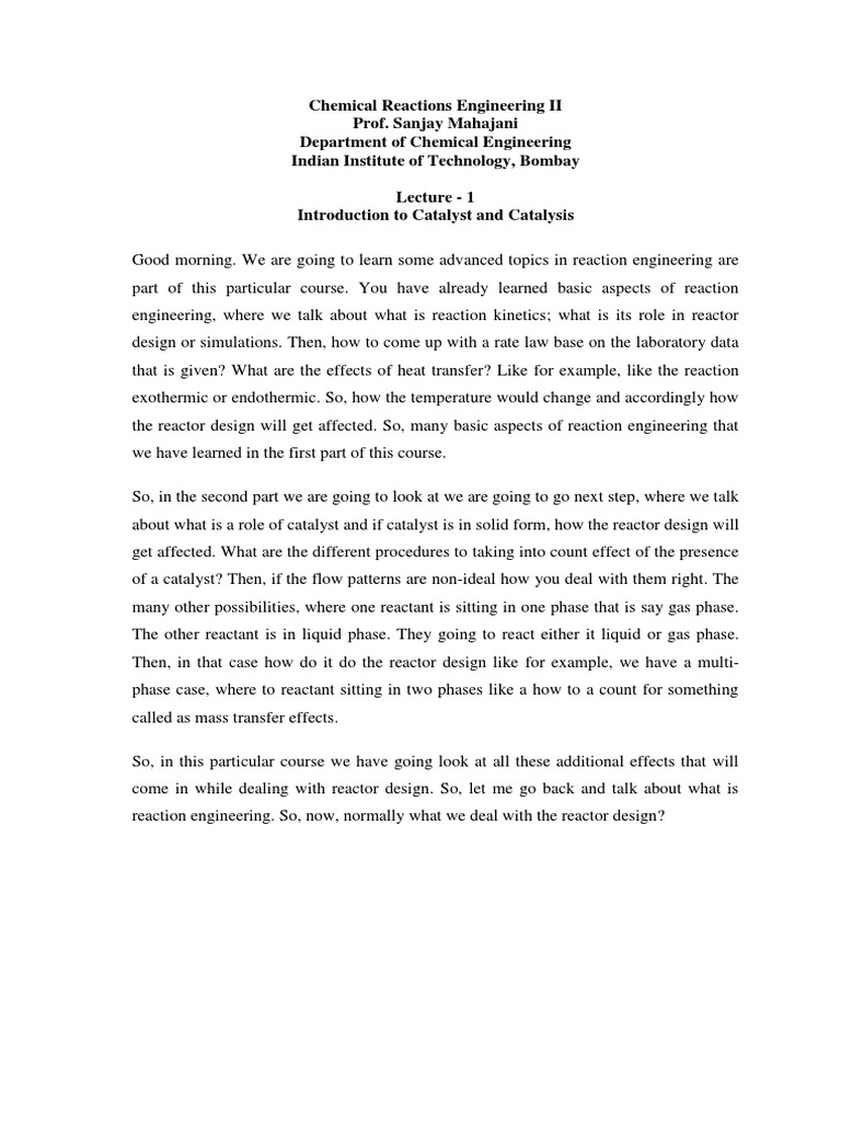Advanced Catalysis in Reaction Engineering | PDF | Activation Energy ...