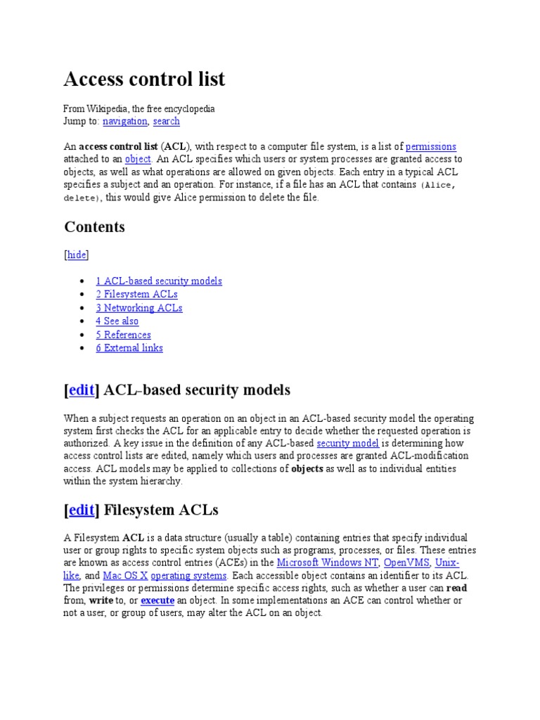 Access Control List | PDF | File System | Utility Software