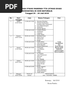 Jadwal Jaga Stand Pameran TTG