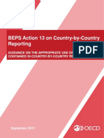 Beps Action 13 on Country by Country Reporting Appropriate Use of Information in CbC Reports