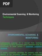 Environmental Scanning & Monitoring: Techniques