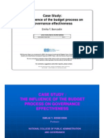 The Influence of Budget Processes on Governance