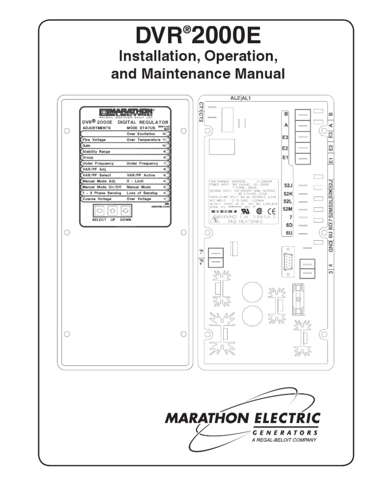 DVR2000E Manual | PDF | Analog To Digital Converter | Electric Generator