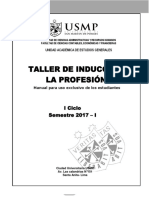 Taller de Induccion A La Profesion - Manual 2017