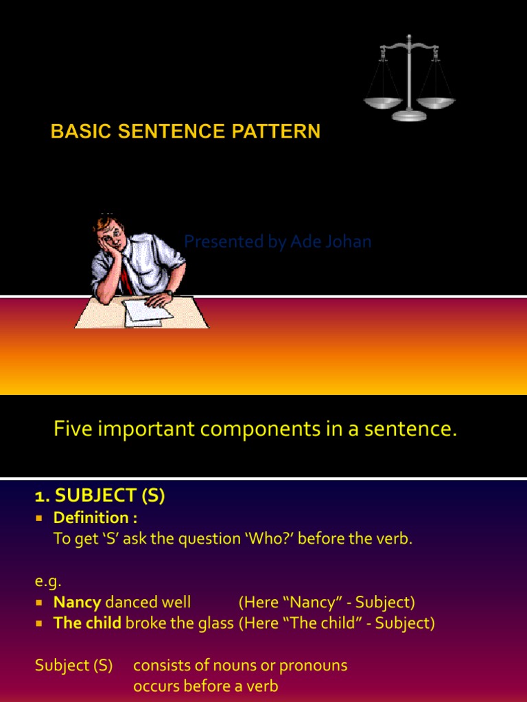 Basic Sentence Pattern 2 | PDF | Verb | Subject (Grammar)