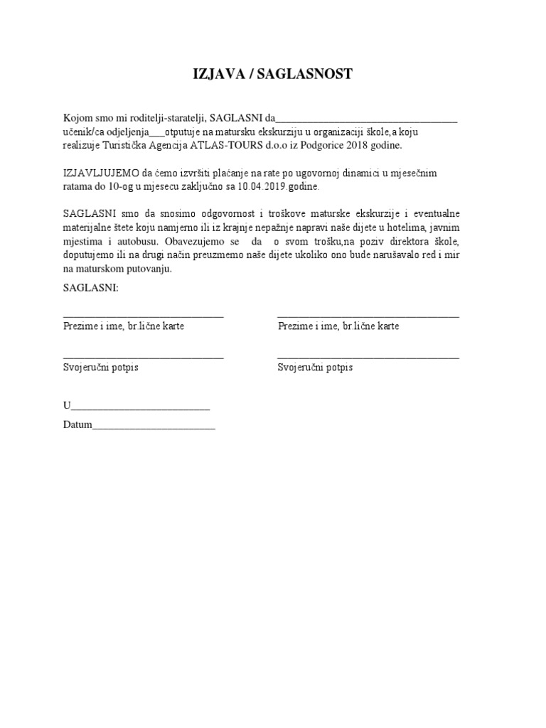 IZJAVA | PDF