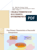 Characteristics of Successful Entrepreneurs: Unit I-Refer From Barringer / Ireland