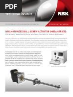 Technical Insight: NSK Motorized Ball Screw Actuator (Mbsa Series)