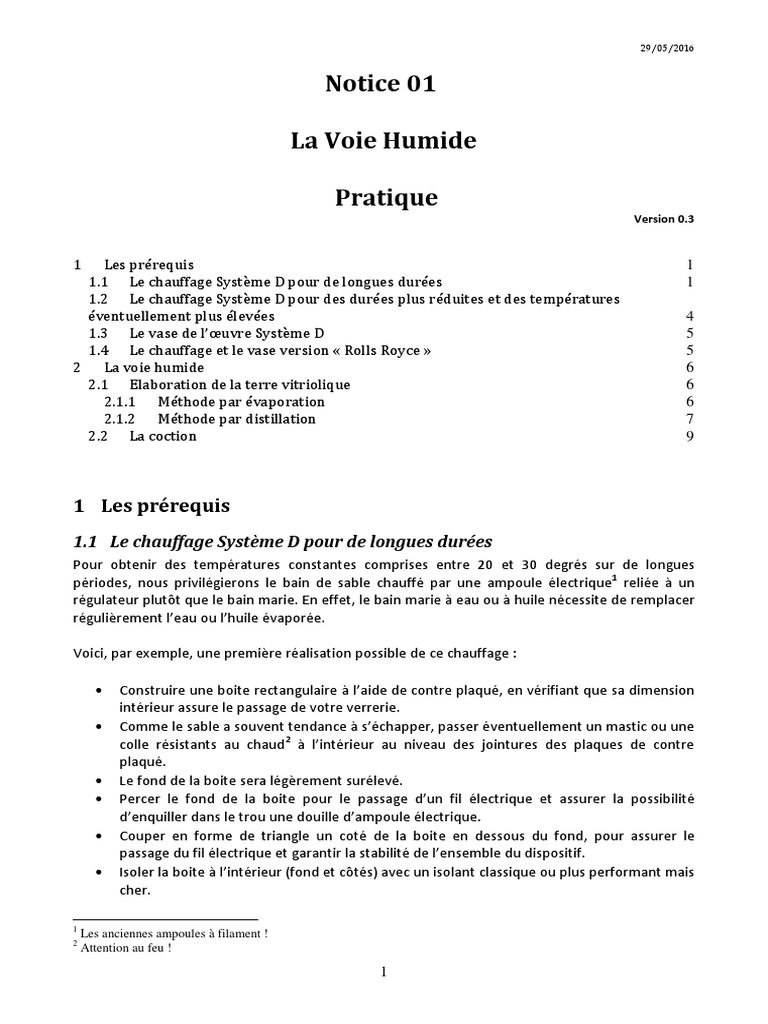 La Voie Humide : Techniques et Méthodes | PDF | Distillation | Lunettes