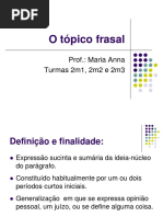 O Tópico Frasal