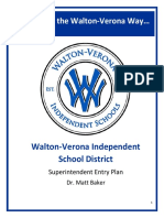 Walton-Verona Superintendent Entry Plan