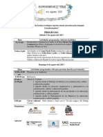 Programa Encuentro Mesoamericano Comunicación, Cultura y Educación Popular 5- 6 de Agosto 2017