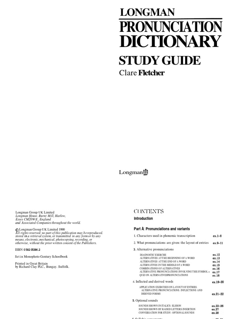 Grammatica Inglese Longman Pronunciation Dictionary Study Guide.pdf