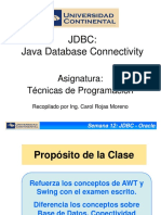 TECPRO Semana12 JDBC Conectividad A Oracle