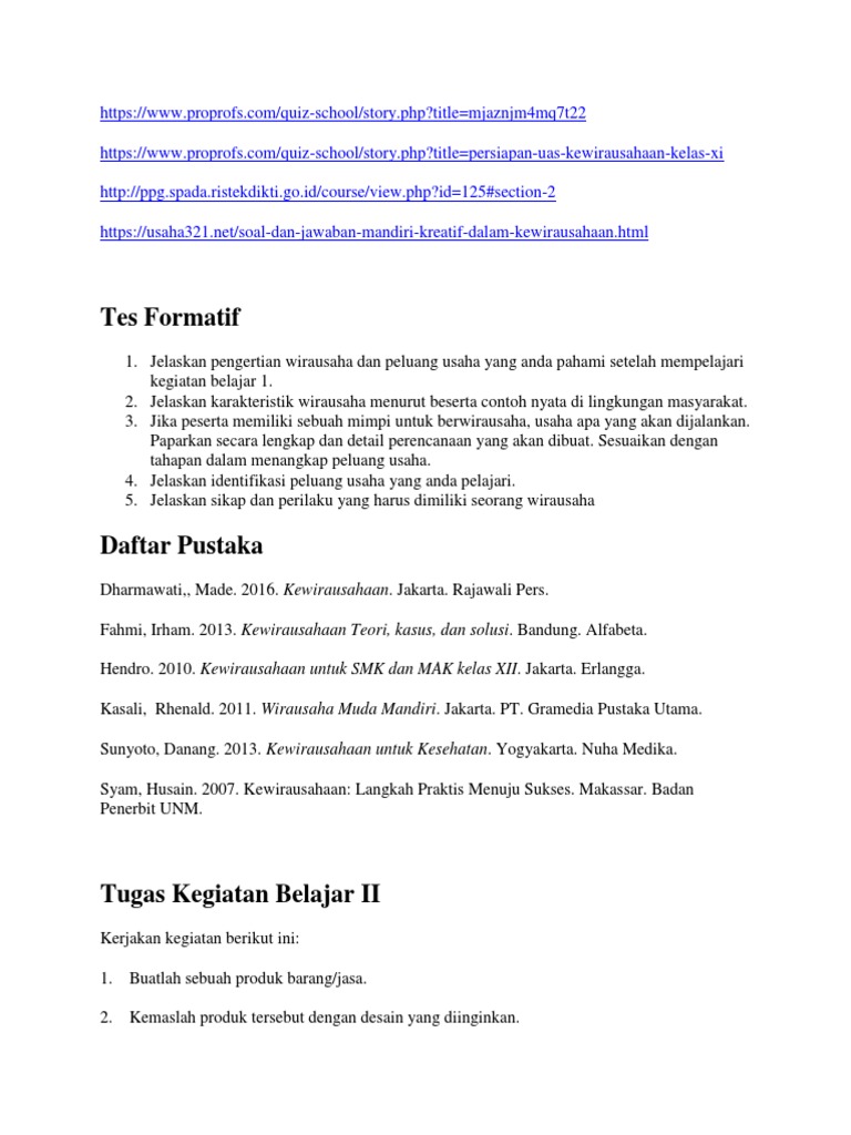 Soal Akm Produk Kreatif Dan Kewirausahaan Foto Modis