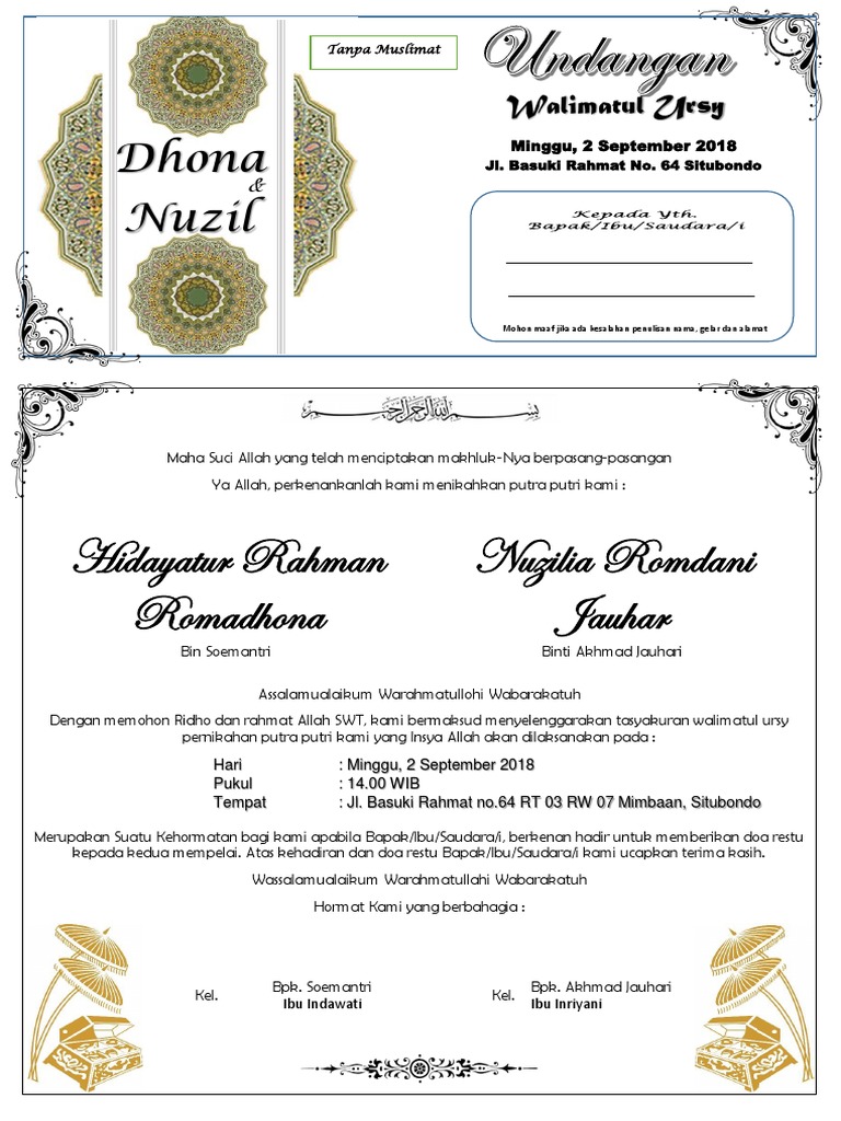 Upload File Contoh Undangan Pernikahan Walimatul Ursy