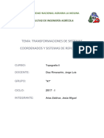 Trabajo Encargado Topo II TRANSFORMACIONES DE SISTEMAS COORDENADOS Y SISTEMAS DE REFERENCIA
