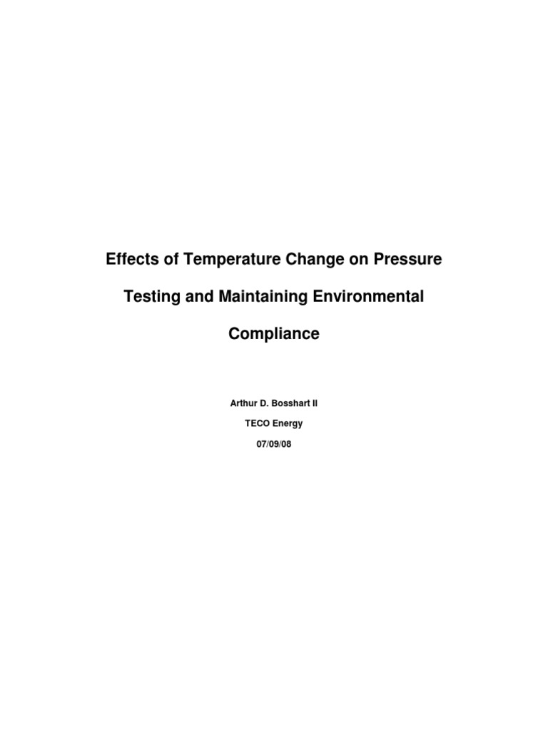 Temperature Effects on API 1110 Testing | PDF | Thermal Expansion ...