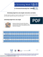 Estimating Height From Ulna Length Instructions and Tables