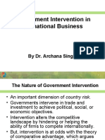 Government Intervention in International Business: by Dr. Archana Singh