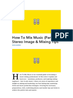 How To Mix Music: Stereo Image & Mixing Tips
