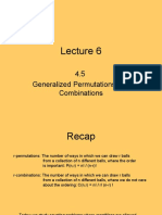 4.5 Generalized Permutations and Combinations