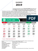 Kalender 2019 Lembaga Falakiyah PWNU Jatim