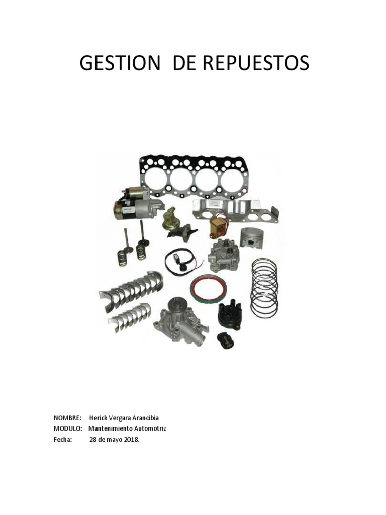 Programa de Gestión de Repuestos Automotriz | PDF | Coche | Mercado ...