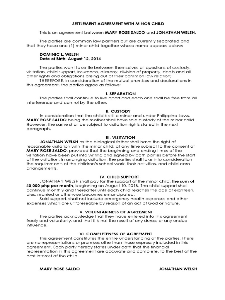 full custody with visitation rights