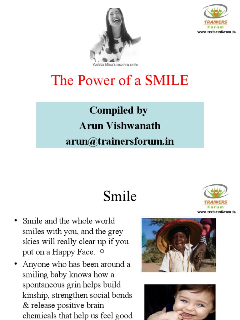 The Impact of Smiling on Well-being | PDF | Smile | Internet Forum