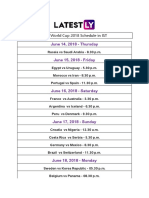 FIFA World Cup 2018 Schedule in IST LATESTLY PDF