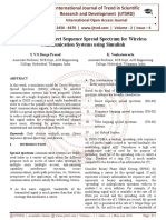 Simulation of Direct Sequence Spread Spectrum For Wireless Communication Systems Using Simulink