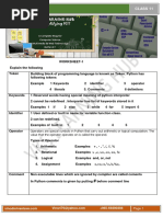 Python Worksheet 1