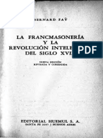 La Francmasonería y La Revolución Intelectual Del Siglo XVIII - Bernard Fay