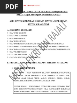 Kata Kunci Dan Tips Mengenal Jenis Graf Pengajian Am Pdf Pdf