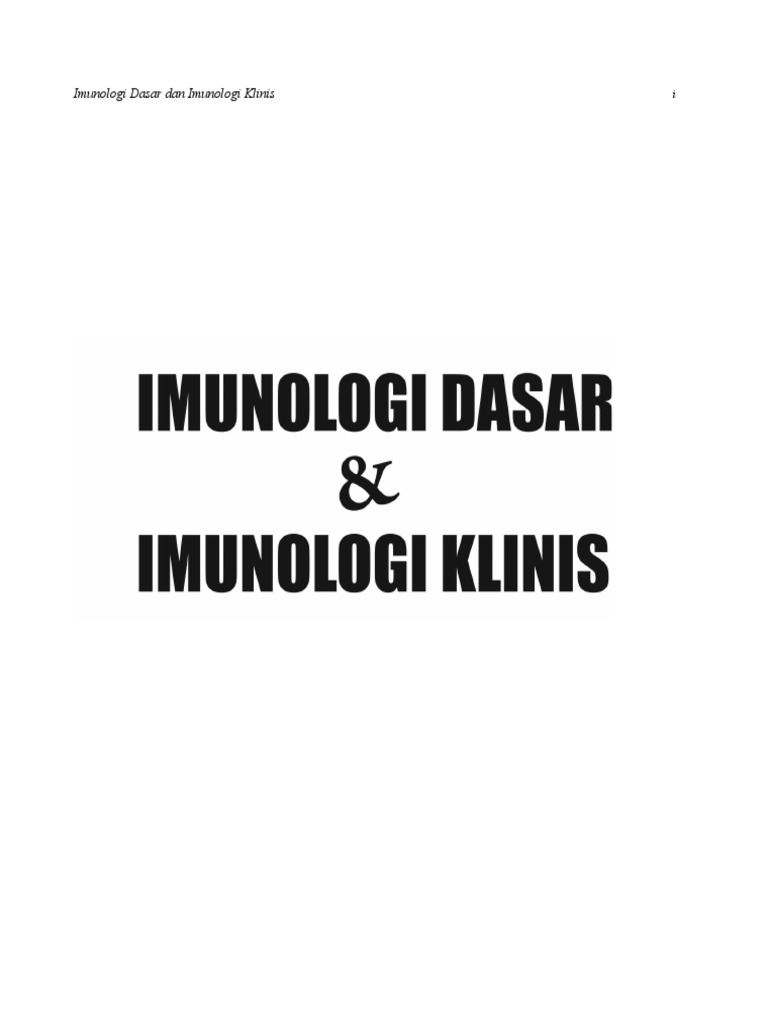 Imunologi Dasar Dan Imunologi Klinis Pdf