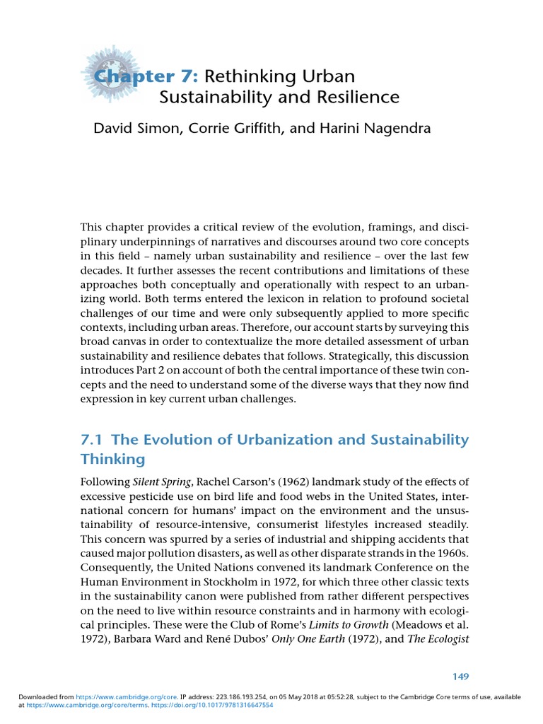 Rethinking Urban Sustainability Concepts | PDF | Climate Resilience ...