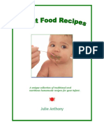 Homemade Recipes for Nutritious Infant Food