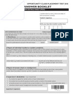 Oc Answer Sheet