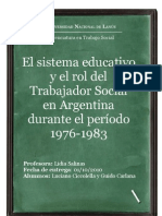 El Sistema Educativo y El Rol Del Trabajador Social en Argentina Durante El Período 1976-1983