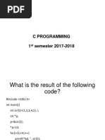 C Programming 1 Semester 2017-2018