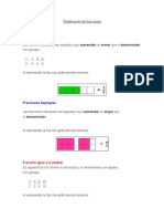 Clasificación de fracciones