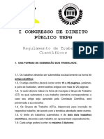 Regulamento Congresso Direito Público UEPG