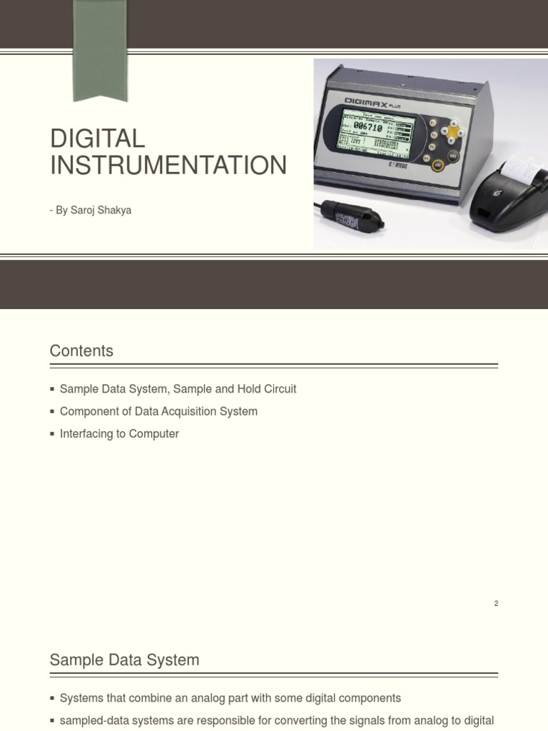 Digital Instrumentation PDF | PDF | Sampling (Signal Processing ...