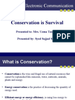 Conservation Is Survival