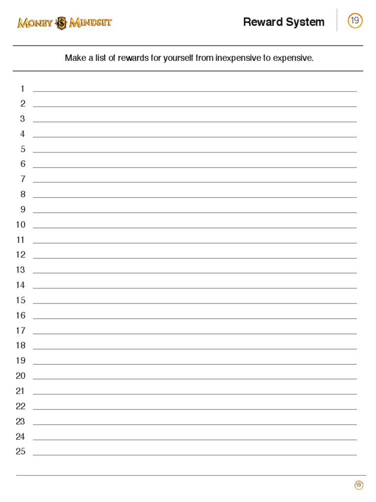 Reward System: Make A List of Rewards For Yourself From Inexpensive To ...