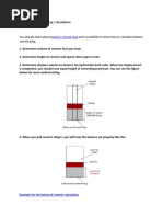 Balanced Cement Plug Calculation