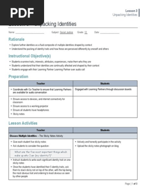 lesson plans - lesson 3