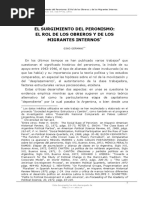 Germani, Gino - El Surgimiento Del Peronismo PDF