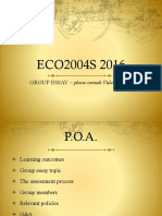 ECO2004S 2016: GROUP ESSAY - Please Consult Vula Regularly